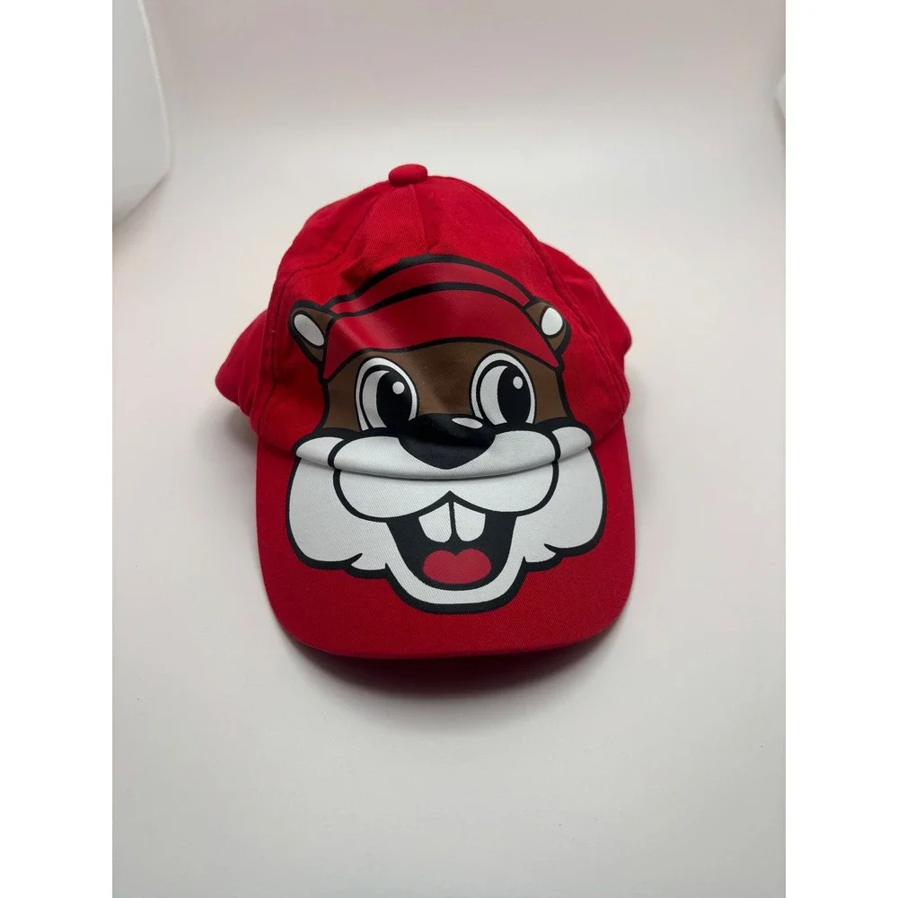 Buc-ee's Youth Red Beaver Mascot Baseball Cap UPF 50+ Cotton Hat BUCFCE YTH